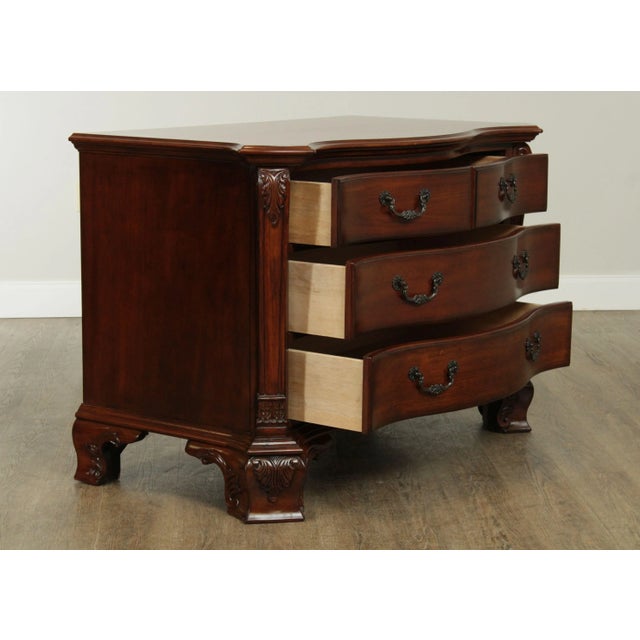 Georgian Style Cherry Serpentine Chest of Drawers For Sale - Image 10 of 13
