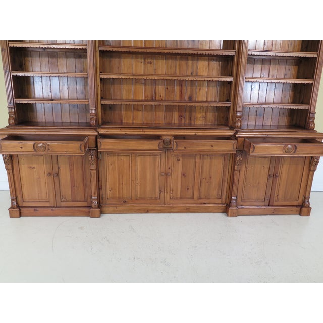 Country French Carved Pine Open Shelf Wall Cabinet | Chairish