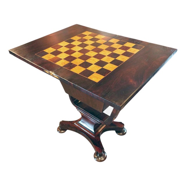 19th Century Regency or Victorian Rosewood Game Table For Sale