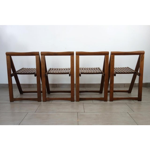 Drop-Leaf Table and Folding Chairs, 1960s, Set of 5 For Sale - Image 4 of 18