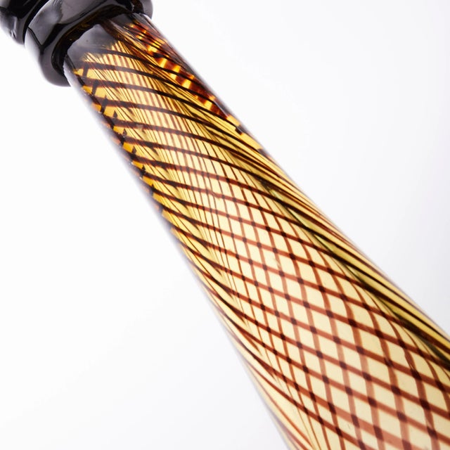 Elongated Murano Fish Sculpture in Reticello Glass, 1950 For Sale - Image 8 of 11