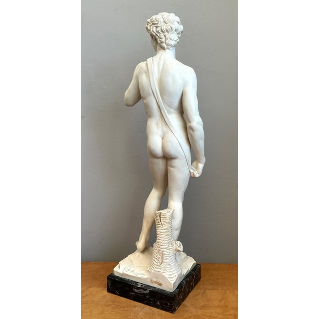 Vintage Italian Marble David Sculpture For Sale - Image 10 of 10