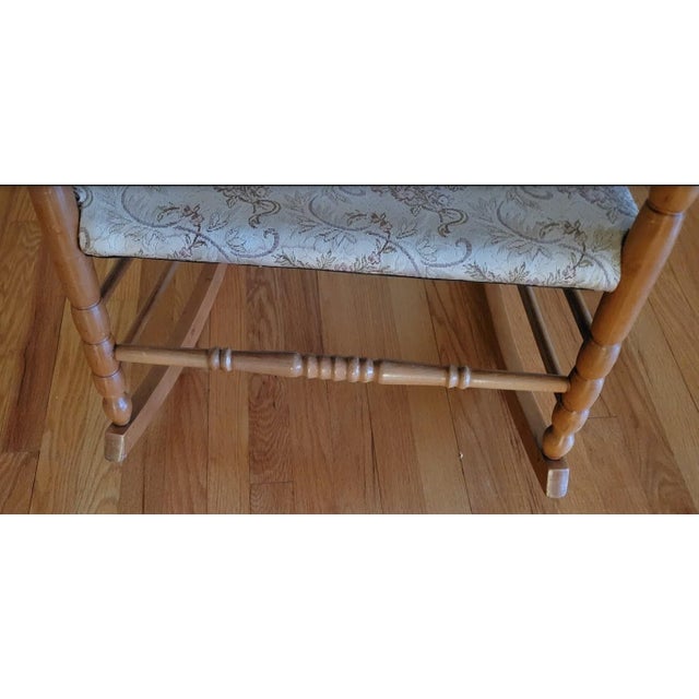 19th Century Maple Spindle Back Ladies Rocking Chair | Chairish