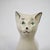 1990s 1990's Vintage Belleek Ireland Porcelain White Cat Figurine With Green Eyes For Sale - Image 5 of 8