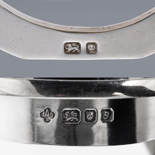 20th Century English Silver & Gold Alarm Clock by Jaeger for Asprey & Co, 1956 For Sale - Image 13 of 14