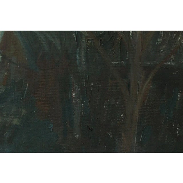Hildegard Falk, Winter Landscape, 1960s, Oil on Canvas, Framed For Sale - Image 7 of 11