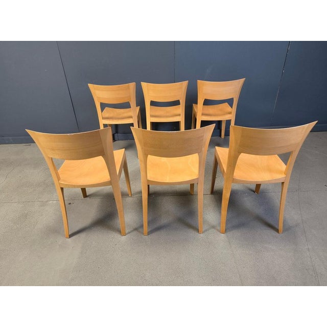 1980s Vintage Oak Dining Chairs, Belgium, 1980s, Set of 6 For Sale - Image 5 of 16