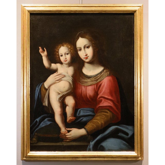 Workshop of Alessandro Allori, Madonna and Child, 1600, Oil on Canvas, Framed For Sale - Image 13 of 13