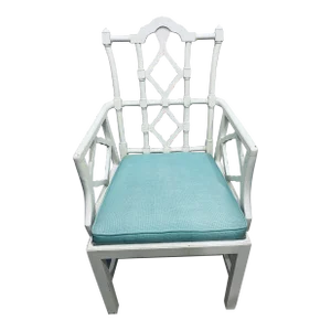 1970s Chinese Chippendale Style Arm Chair