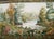 Beautiful Aubusson Tapestry With Charming Country Landscape For Sale - Image 4 of 9