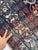 Pink Cotton-Candy Hydrangea with Protective Evil Eye Antique Bibikkibad Rug 8.7 x 11.9 For Sale - Image 8 of 14