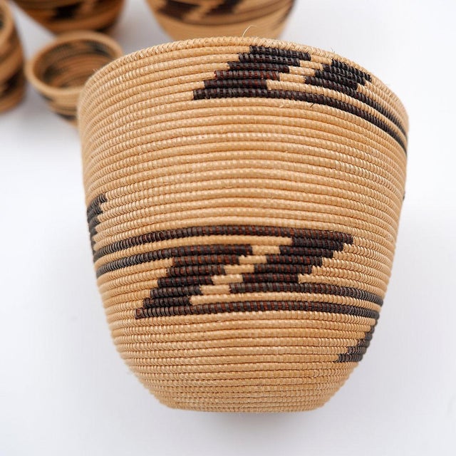 Textile Nesting Tutsi Baskets, Set of 5 For Sale - Image 7 of 11