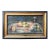 Late 19th Century Still Life Painting, Wine and Peaches on Silver Tray, Framed For Sale