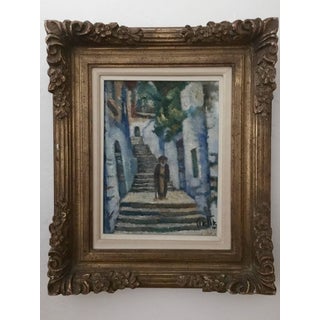 Arieh Allweil, Rabbi in Jerusalem, Oil Painting Austrian Israeli Modernist Tel Aviv Museum For Sale