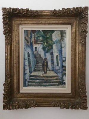 Arieh Allweil, Rabbi in Jerusalem, Oil Painting Austrian Israeli Modernist Tel Aviv Museum