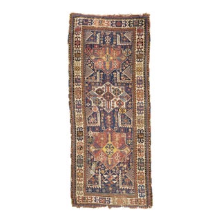 Antique Caucasian Shirvan Rug 3'10" X 8’11” For Sale