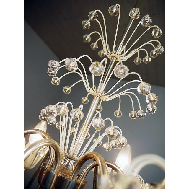 Pyra Chandelier in Crystal & Brass from Rupert Nikoll, Austria, 1950s For Sale - Image 6 of 7