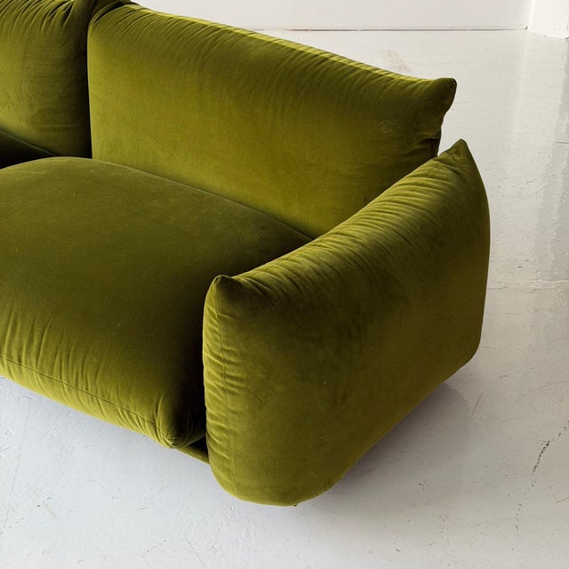 c. 2000s. Italy. Green velvet fabric.