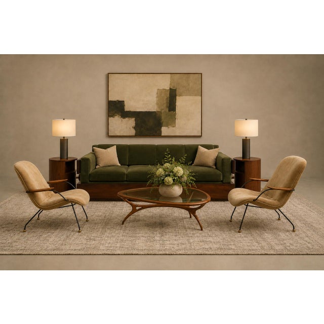 Brazilian Modern Pair of Armchairs in Rosewood, Mohair & Steel by Carlo Hauner, 1950s For Sale - Image 14 of 18
