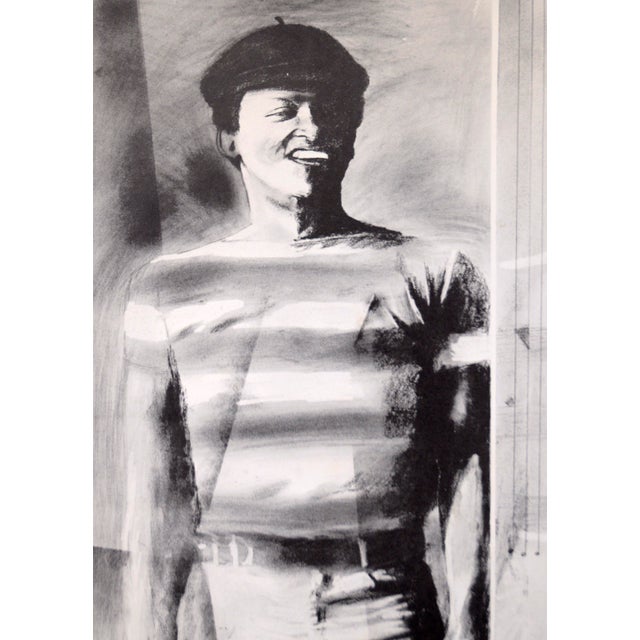 Hugh Masekela, The Father of South African Jazz - Signed Lithograph Ink on Paper Bold lithograph by Eugene Hawkins...