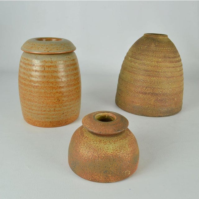 Mobach Studio Pottery Vases in Beehive Shape, 1970s, Set of 3 For Sale - Image 3 of 18