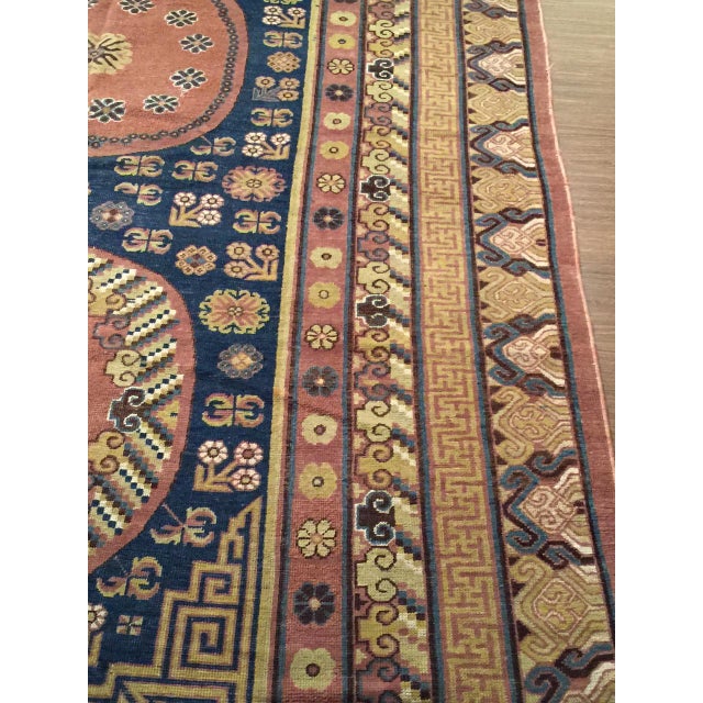 Textile Antique Khotan Samarkand Rug 6'8 X 13'3 For Sale - Image 7 of 7