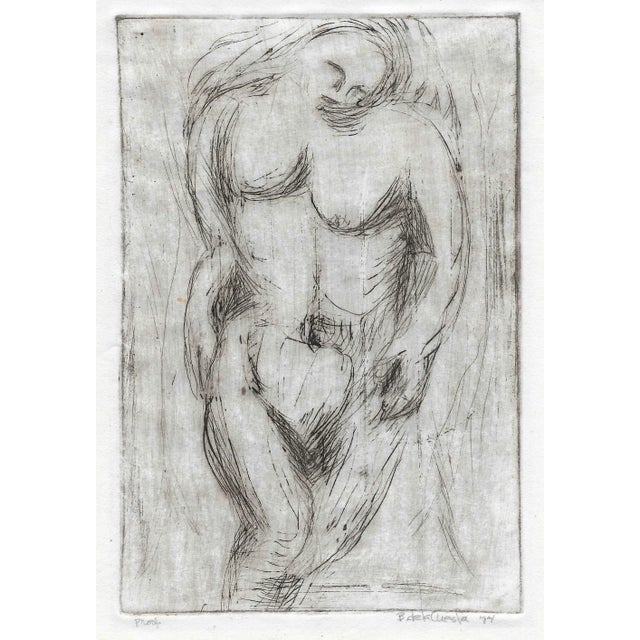 Figurative 1974 De La Cuesta Modern Male Nude Etching For Sale - Image 3 of 3