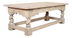 English Carved Oak Coffee Table