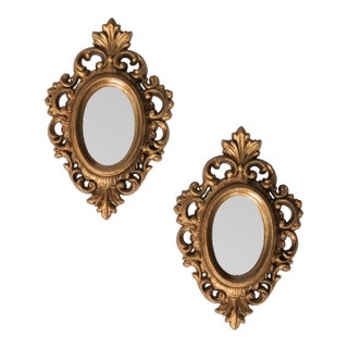 Vintage Hollywood Regency Style Accent Wall Mirrors For Sale