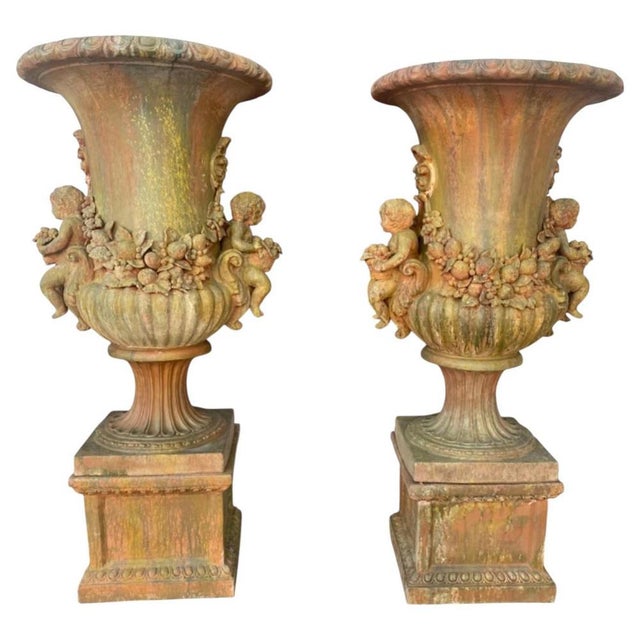 Tuscan Terracotta Vases, Set of 2 For Sale - Image 6 of 6