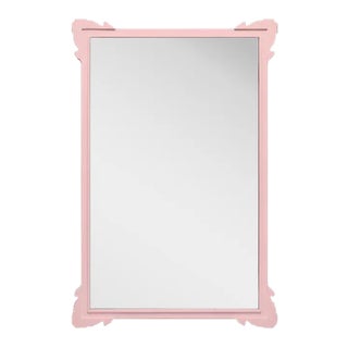 Fleur Home Garden District Napoleon Rectangle Mirror in Authentic Pink, 24x36 For Sale