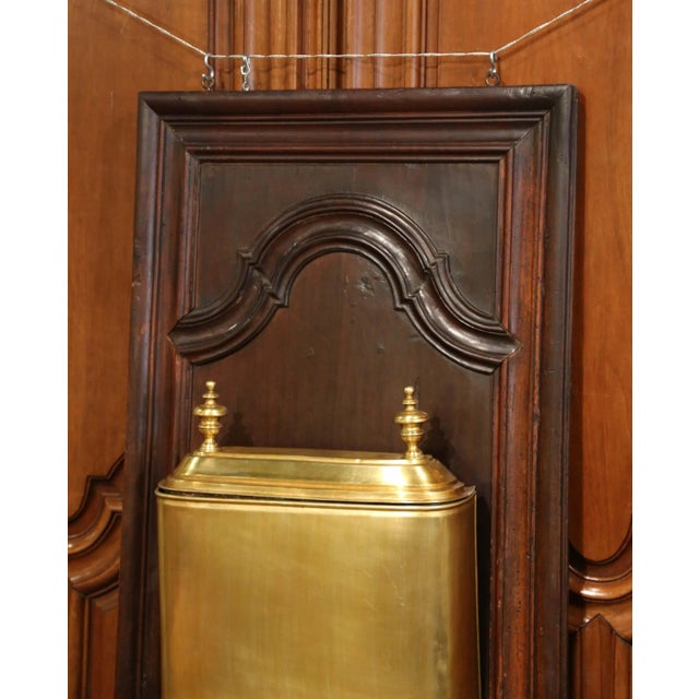 Mid 19th Century 19th Century French Brass Lavabo Fountain on Carved Oak Wall Panel For Sale - Image 5 of 13