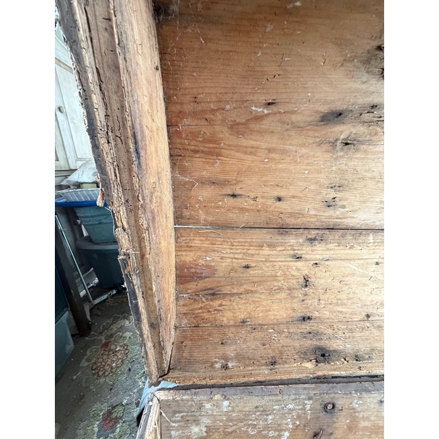 Antique Wooden Chest With Ornate Iron Fittings For Sale - Image 9 of 12