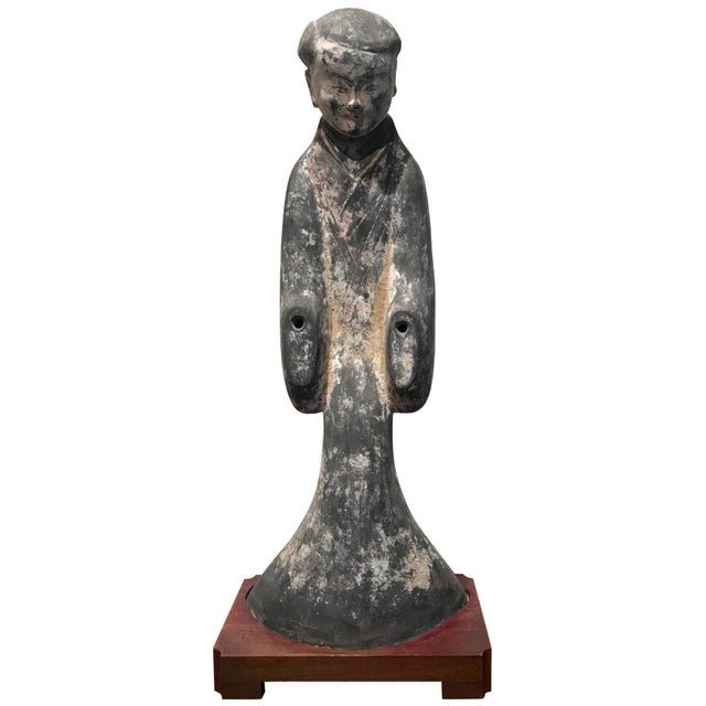 Tomb Lady in Waiting Figurine Han Dynasty For Sale - Image 13 of 13