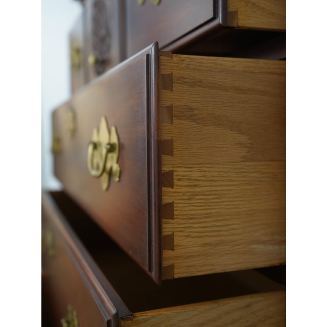 Henkel Harris Henkel Harris 3 Part Cherry Highboy Chest of Drawers For Sale - Image 4 of 18