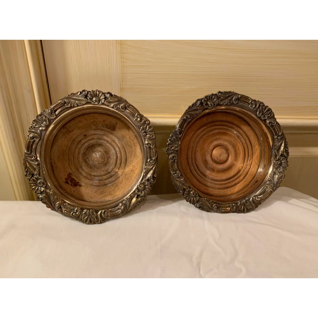 Victorian Antique Bottle Coasters- Set of 2 For Sale - Image 3 of 13
