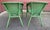 Wood 1940s Original Painted Mint Green Wicker Chairs -Pair For Sale - Image 7 of 8