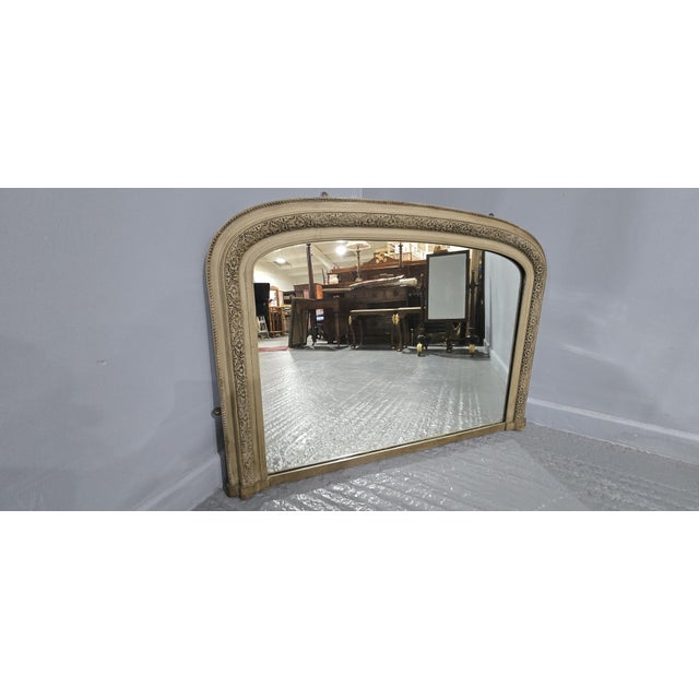 Victorian Painted Overmantle Mirror, 1880s For Sale - Image 4 of 10