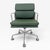 Mid-Century Modern Herman Miller Eames Aluminum Group Soft Pad Management Chair - Green Leather For Sale - Image 3 of 10
