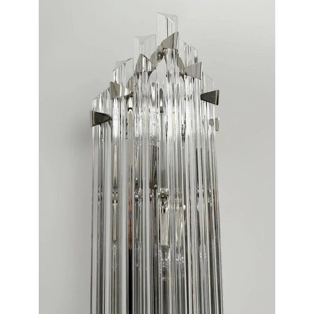 Fabio Ltd 21st Century Maestoso Murano Triedri Glass Rod Sconce by Fabio LTD For Sale - Image 4 of 12
