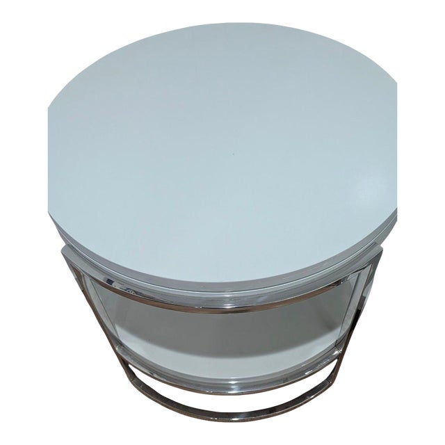 Contemporary Mitchell Gold & Bob Williams Lawson Round Set Side Tables Lacquer For Sale