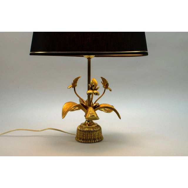 Mid-Century Brass Fleur de Lis Table Lamp, 1960s For Sale - Image 6 of 10