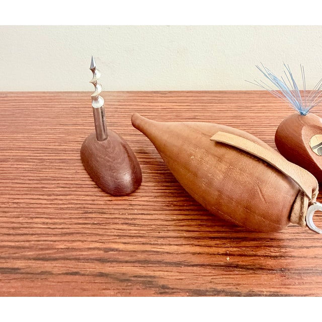 Wood Bird Opener and Corkscrew attributed to Arne Basse, 1960s For Sale - Image 7 of 8
