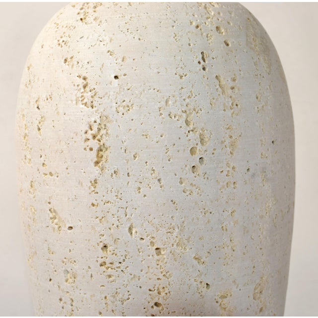 1970s 1970s Fratelli Manelli Style Venetia Classic Travertine Stone Cone Vase Raymor Italy For Sale - Image 5 of 12