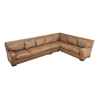 Century Furniture Leather Sectional Sofa For Sale