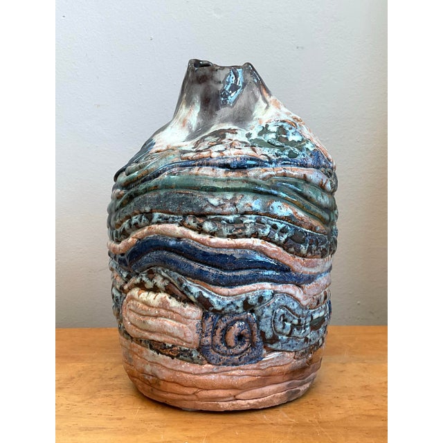 Vintage Abstract Ceramic Coil Vase For Sale - Image 12 of 12