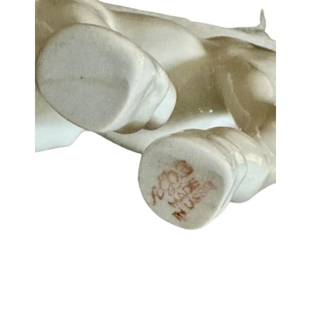 Mid 20th Century Vintage Lomonosov Porcelain Grazing Horse Figurine For Sale - Image 5 of 10