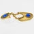 Mercedes Robirosa Style Gilded Metal Clip Earrings with Glass Cabochons For Sale In Atlanta - Image 6 of 8