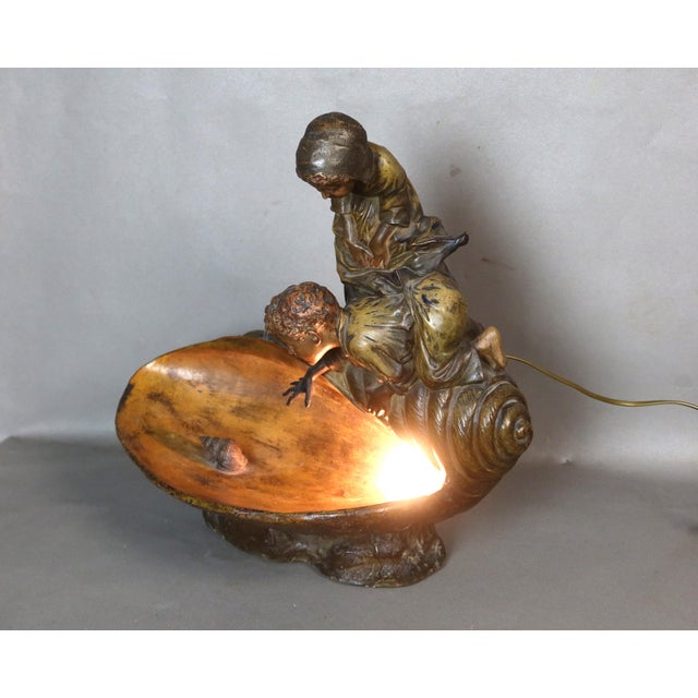 Ceramic Terracotta Sculpture Forming a Lamp, 1920s-1940s For Sale - Image 7 of 15