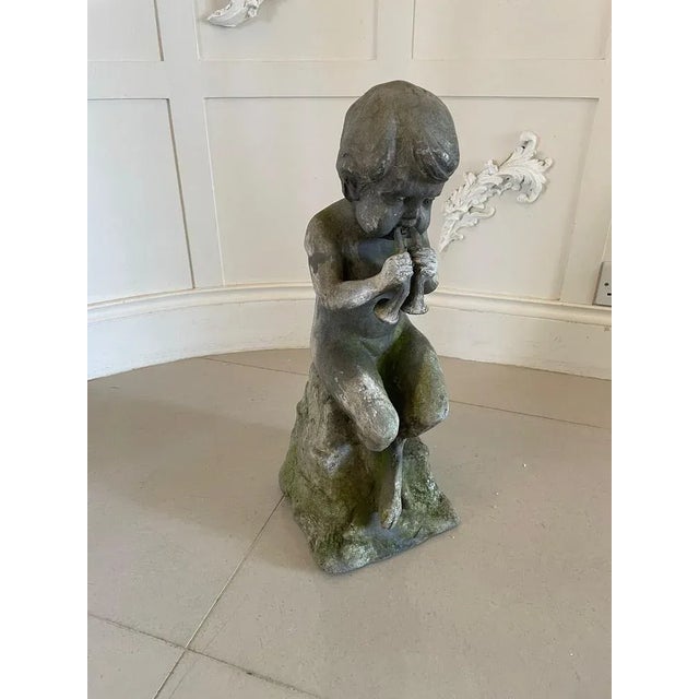 Victorian Musician Sculpture, 1870s, Lead For Sale - Image 3 of 8
